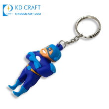Pretty decorative custom rubber soft pvc lovely 3D cartoon character toy keychain for kids